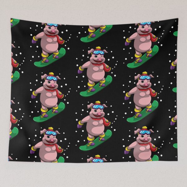 Item preview, Snowboarding Pig - Apres Ski Piglet - Winter Snow designed and sold by anziehend.