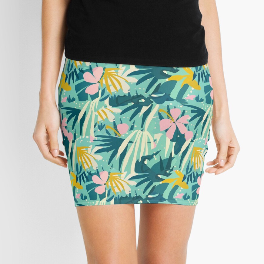 Not All Those Who Wander Are Lost #painting #tropical Mini Skirt