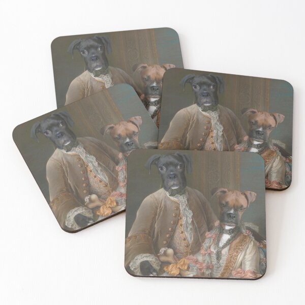 Item preview, Two Boxers collage designed and sold by Julia Rudens.