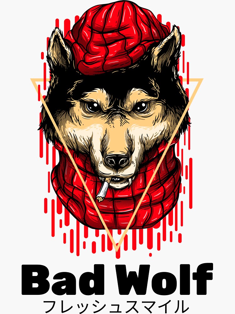 "Bad Wolf" Sticker by BradleyHeal Redbubble