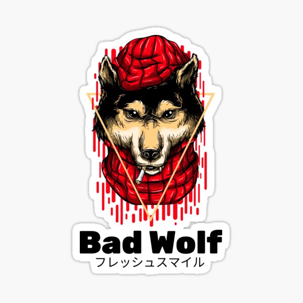 "Bad Wolf" Sticker by BradleyHeal Redbubble