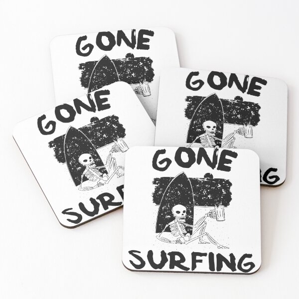 Item preview, Gone Surfing | Skull and Bones Illustration designed and sold by modernzen.