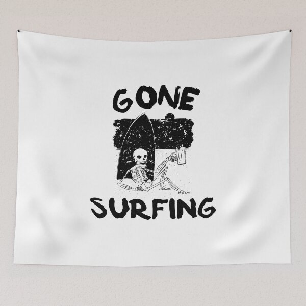 Item preview, Gone Surfing | Skull and Bones Illustration designed and sold by modernzen.
