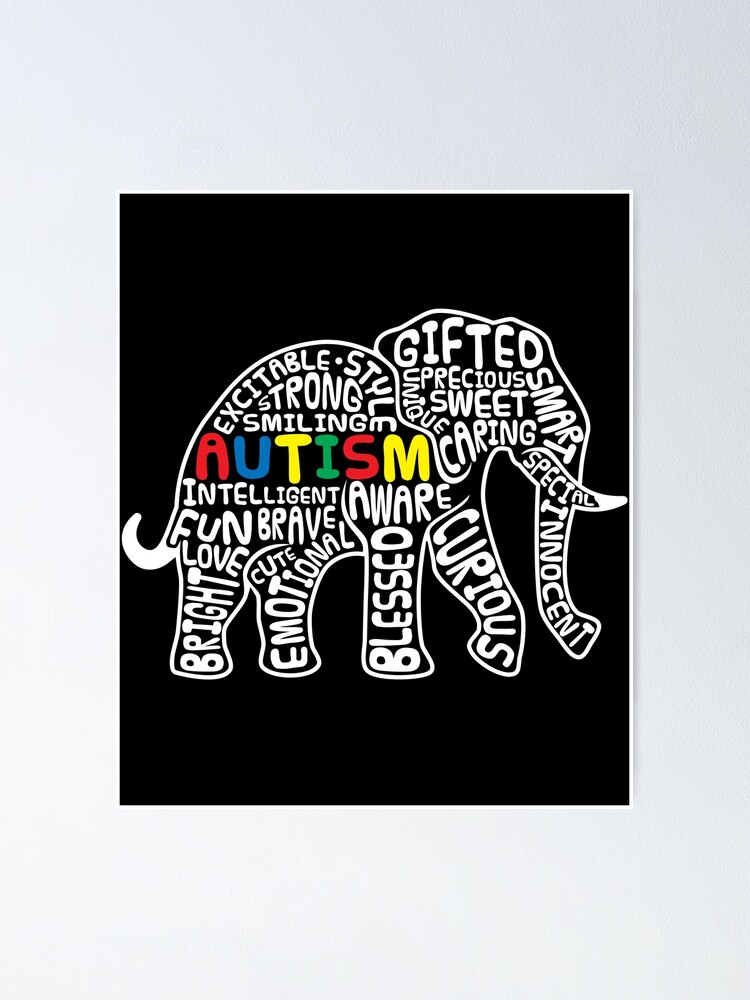 Elephant Autism Poster Autism Awareness tin sign Art Nepal | Ubuy