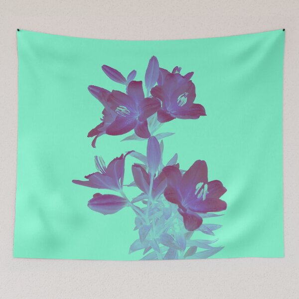 Item preview, Lillies on AquaMenthe coloured background designed and sold by Alternative Perspectives.