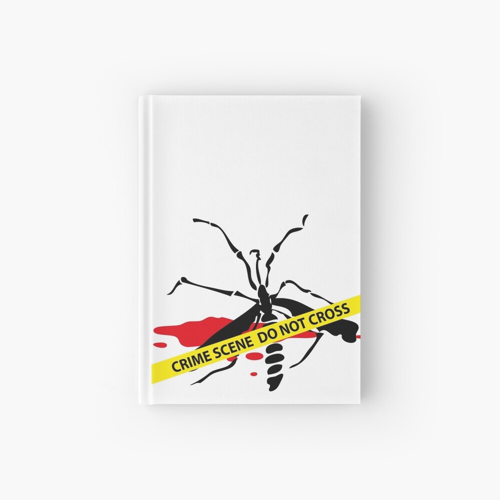 Crime scene mosquito Hardcover Journal