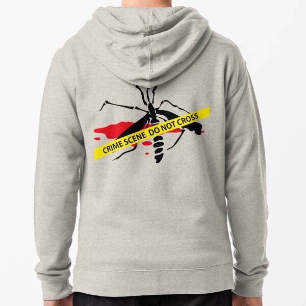 Crime scene mosquito Zipped Hoodie