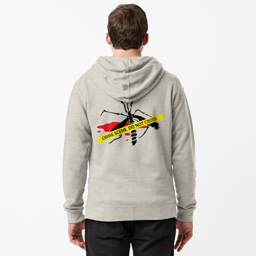 Crime scene mosquito Zipped Hoodie