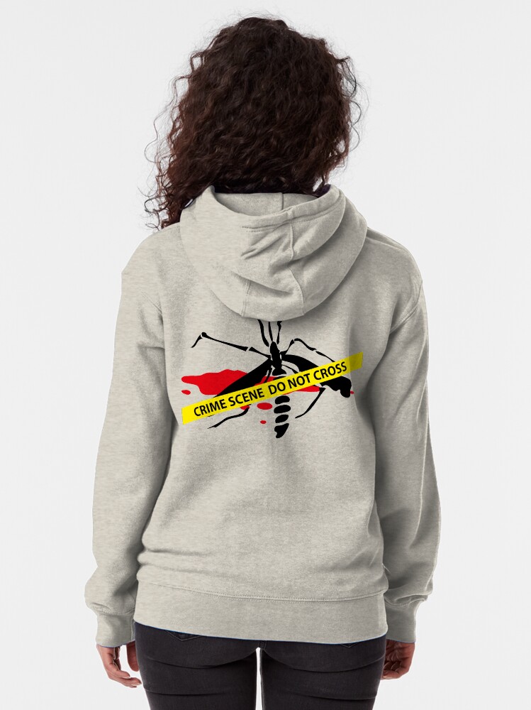 Alternate view of Crime scene mosquito Zipped Hoodie