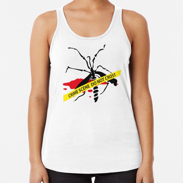 Crime scene mosquito Racerback Tank Top