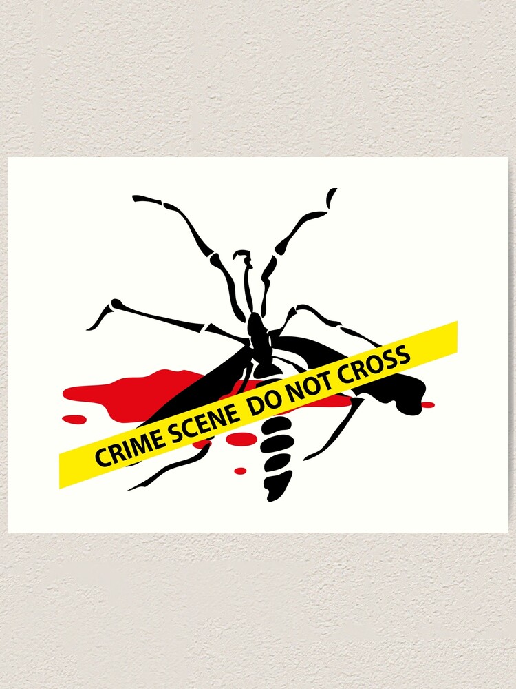 Alternate view of Crime scene mosquito Art Print