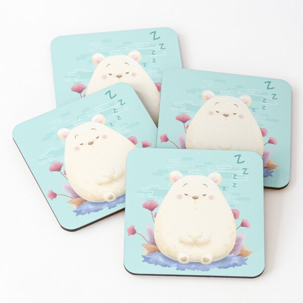 Item preview, Sleeping meditation bear designed and sold by Khotekmei.
