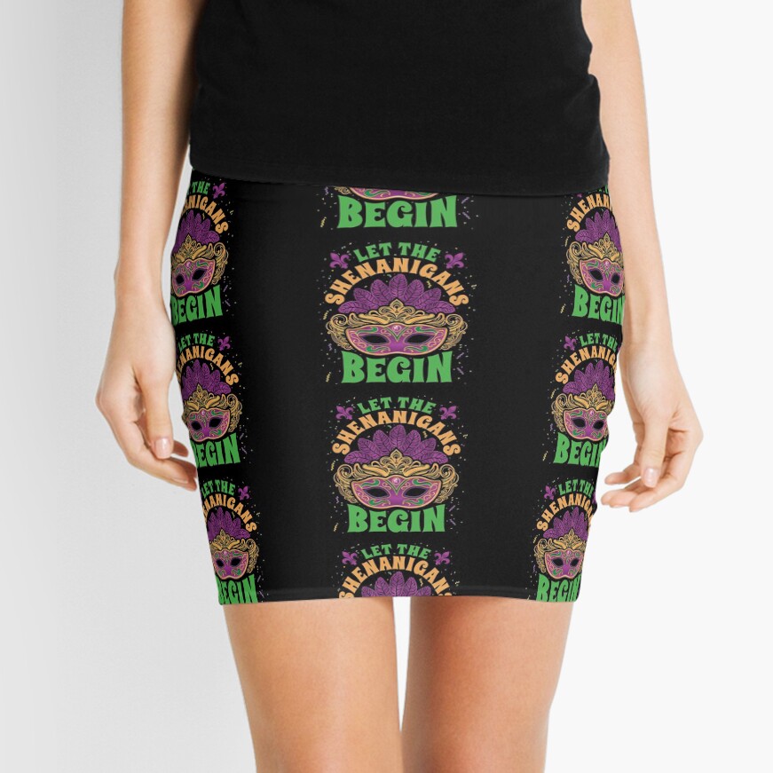 mardi gras mini skirt