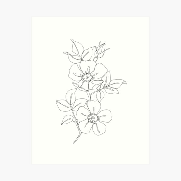 Item preview, Botanical floral illustration - Rose designed and sold by TheColourStudy.