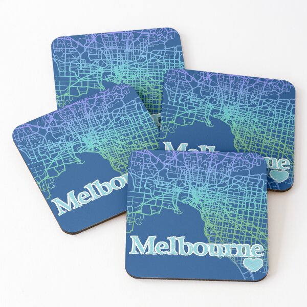 Aperçu de l'œuvre Melbourne, Australie Carte Souvenir créée et vendue par sparkpress.
