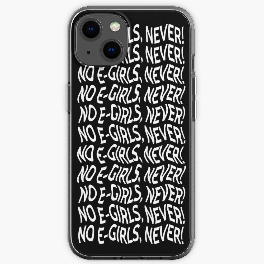 No E Girls Never Typography Sticker By Naturalskeptic Redbubble