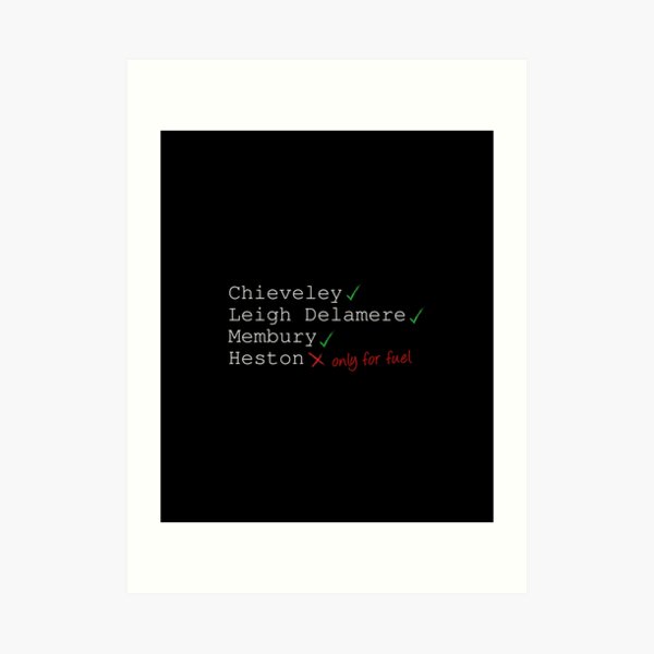M4 Services | Gavin and Stacey Christmas Special | Style 3 | White Print Art Print