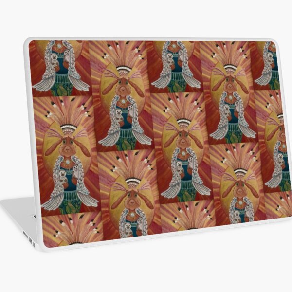 The Great Feathered Rabbit and Happy Hedgehogs Laptop Skin
