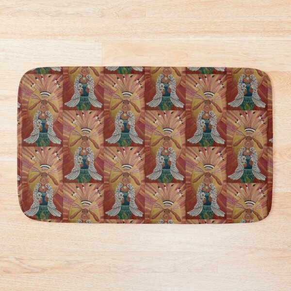 The Great Feathered Rabbit and Happy Hedgehogs Bath Mat