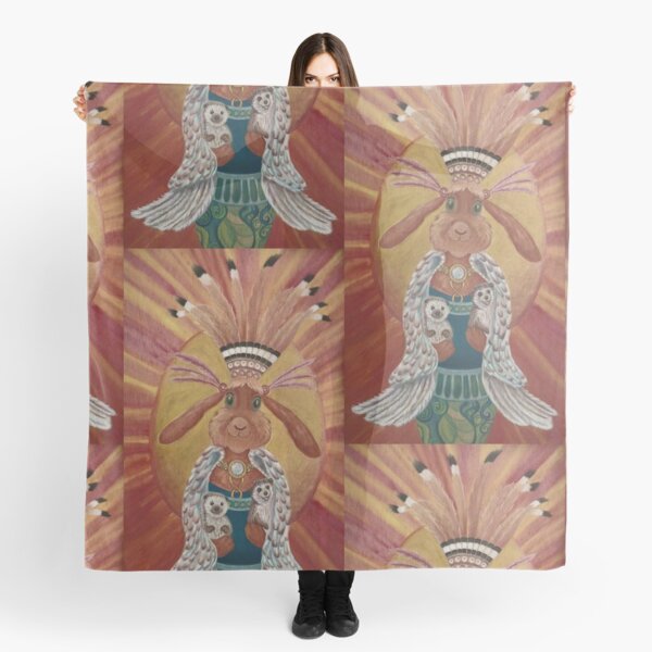 The Great Feathered Rabbit and Happy Hedgehogs Scarf