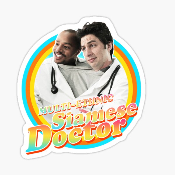 Siamese Doctor - Scrubs Sticker