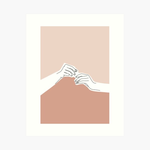 Item preview, Hands line drawing illustration - Pamela designed and sold by TheColourStudy.