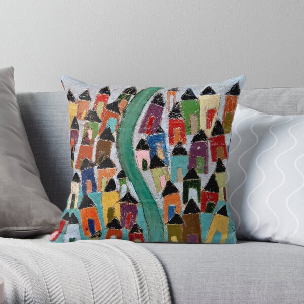 Village of Cinque Terre Throw Pillow