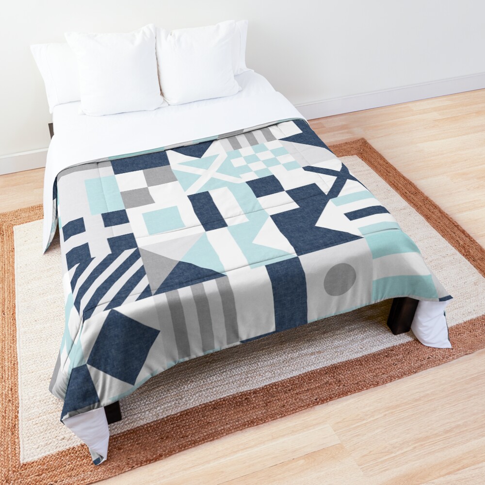 Nautical Flags - maritime blue Comforter