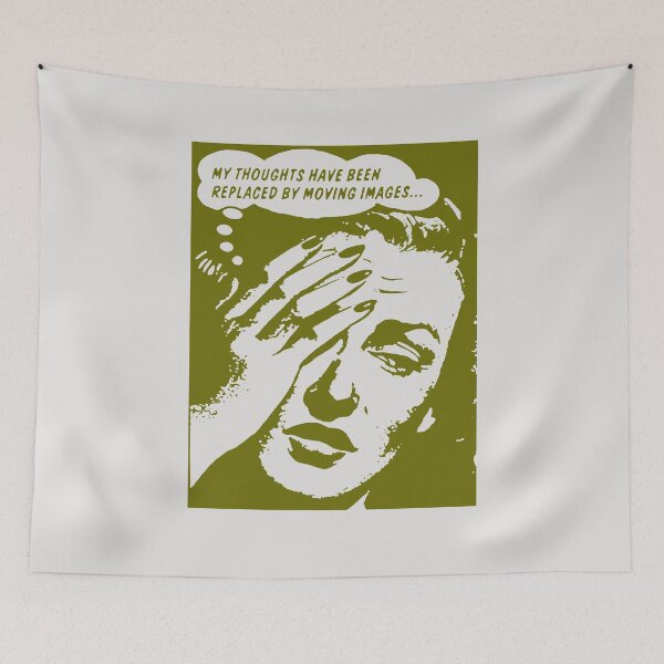 Item preview, ! New ! Paris Revolt, May 68: 'MY THOUGHTS HAVE BEEN REPLACED BY MOVING IMAGES': The Original in Poison Green on Bone Grey ! designed and sold by Day Chapman.