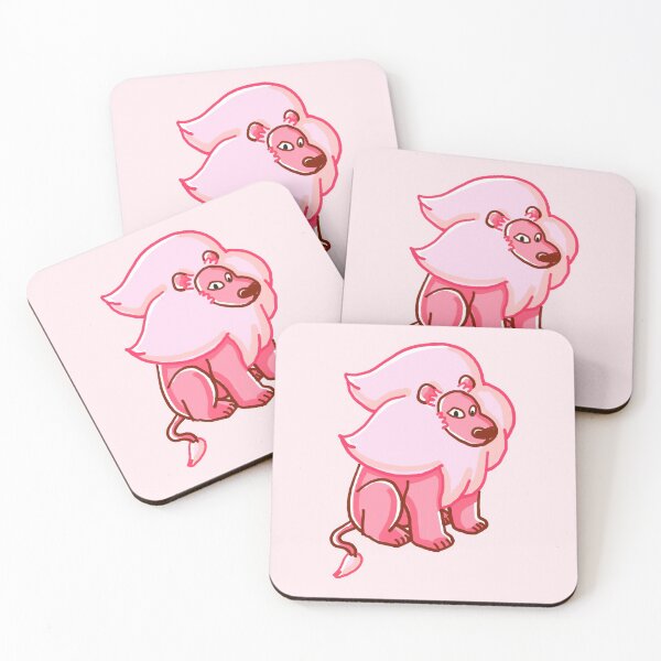 Lion from Steven Universe⢠with Pink Highlights Coasters (Set of 4)