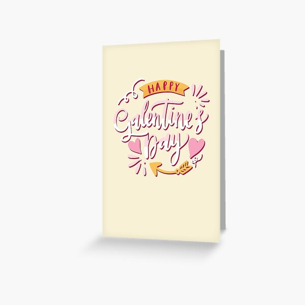 Galentine's Day Calligraphy Greeting Card