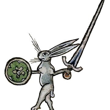 Artwork thumbnail, Sword & Buckler Bunny - Medieval Warrior Rabbit by emovendo