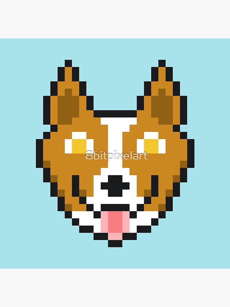 Cute Pixel Art Corgi Design\