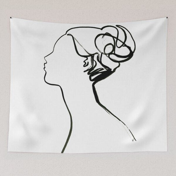 Item preview, one line profile with updo designed and sold by anneamanda.