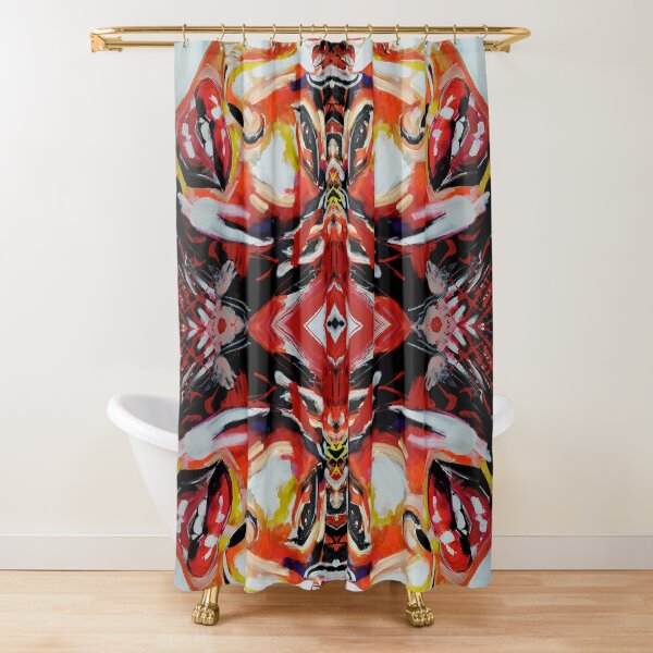 AFRICAN BEAUTY red pattern Shower Curtain