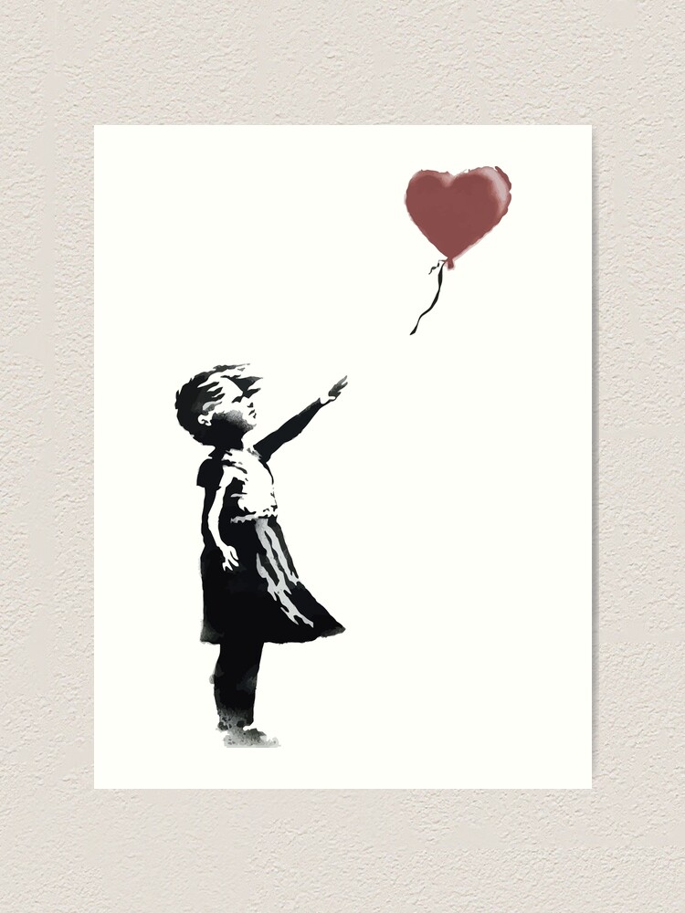 Banksy Girl with Balloons Wood Print by Art Galaxy - Pixels