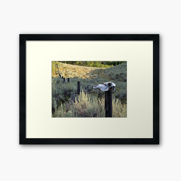 Trail Marker, Wyoming Style Framed Art Print