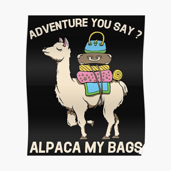 Alpaca Drawstring Bag - Eyelash Theme