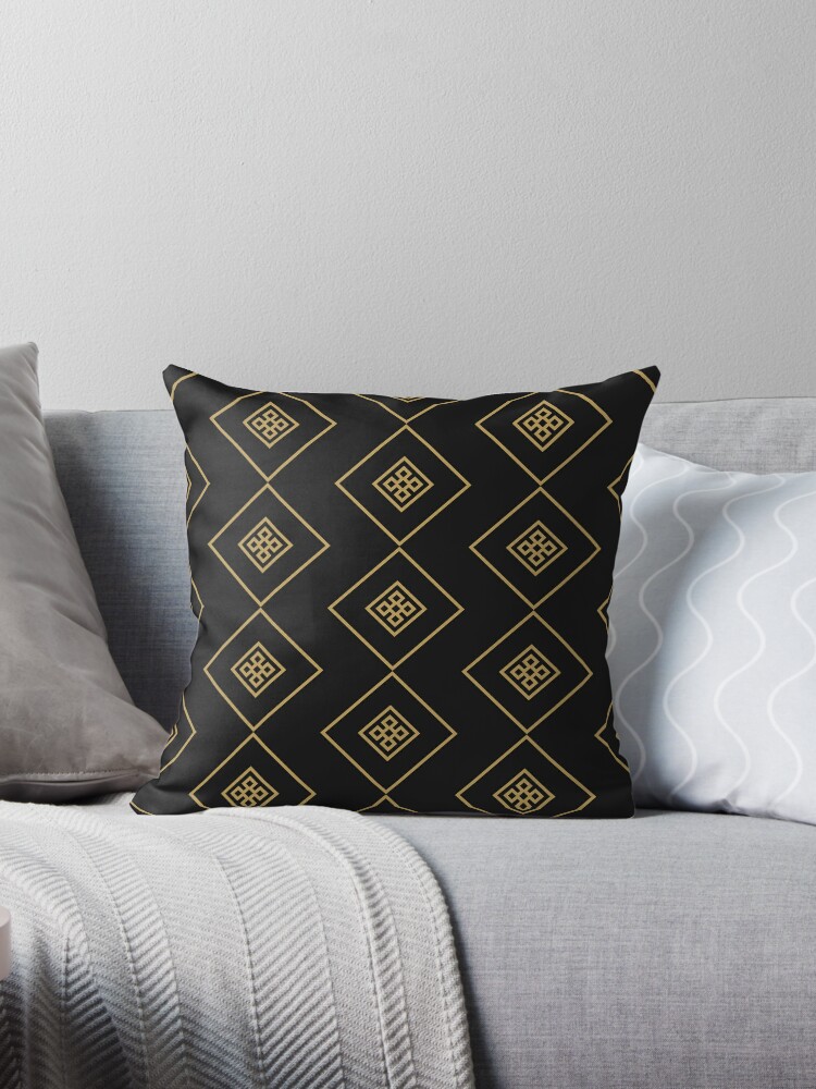 Black Chanel Throw pillow