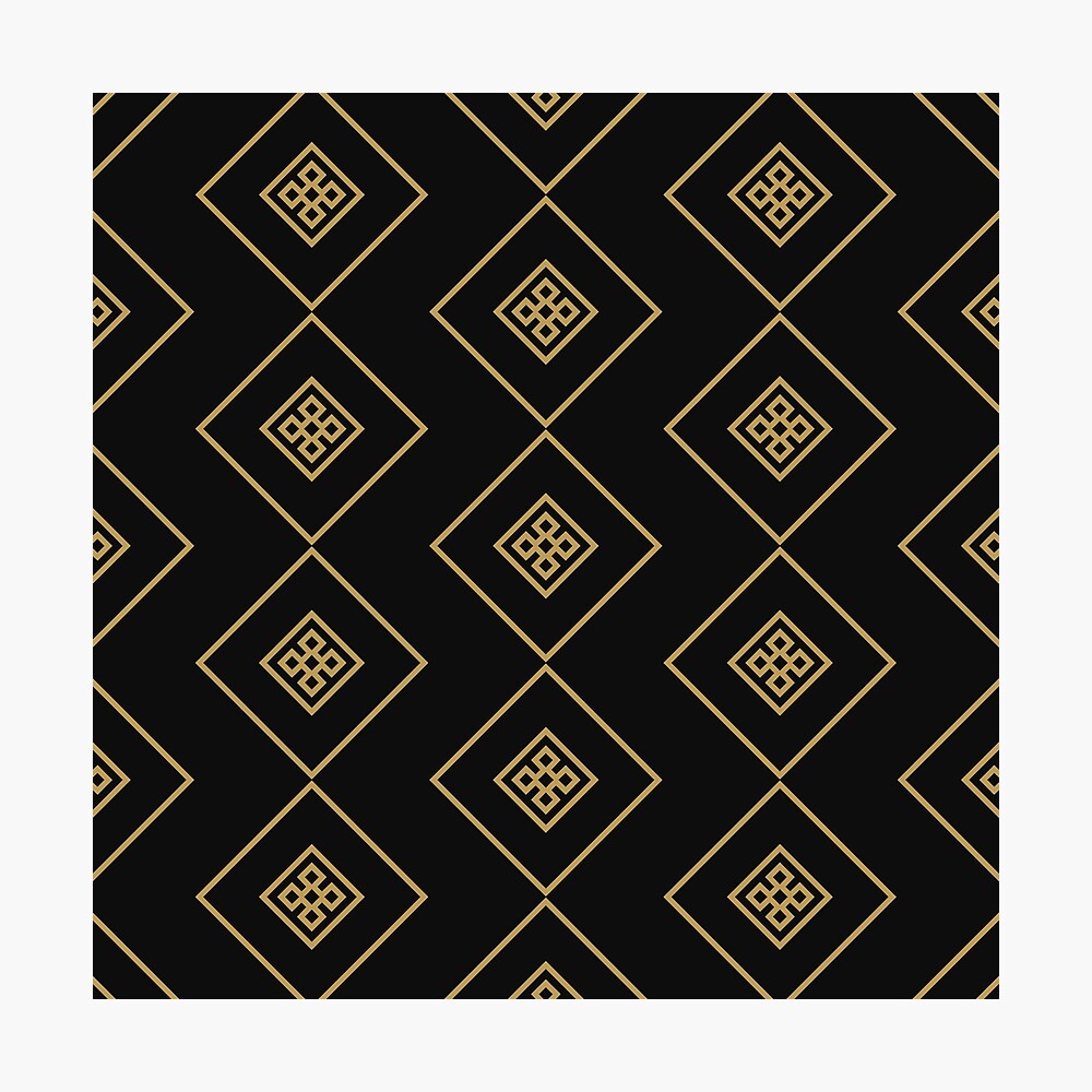 ophøre politiker Mere black gold vintage elegant chanel pattern" Posterundefined by decor2love |  Redbubble