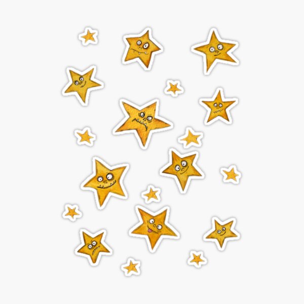 Yellow Stars Aesthetic Sticker