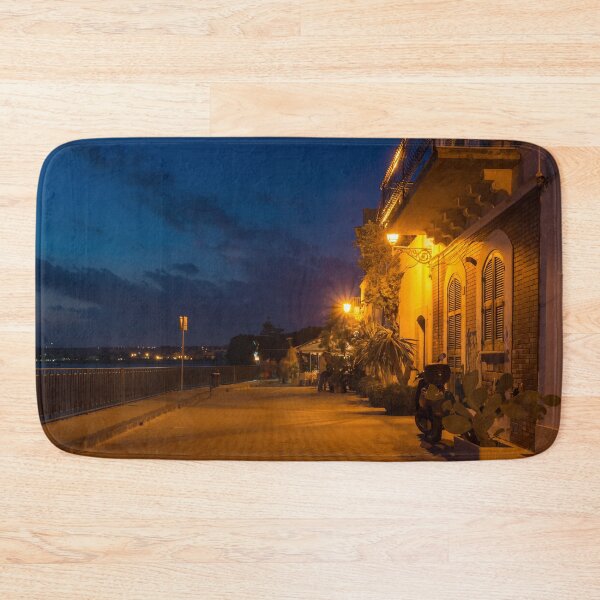 Item preview, Sicilian Blue Hour at Syracuse Seaside Promenade  designed and sold by Georgia Mizuleva.