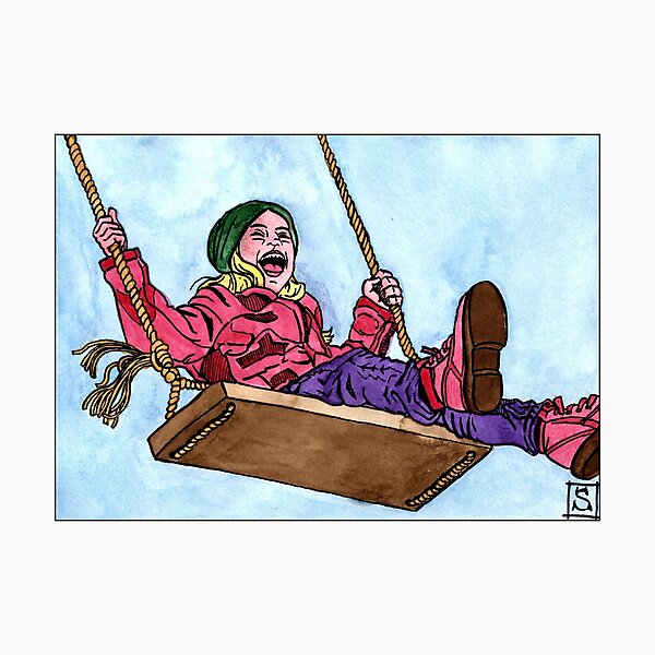 The girl on the swing Photographic Print
