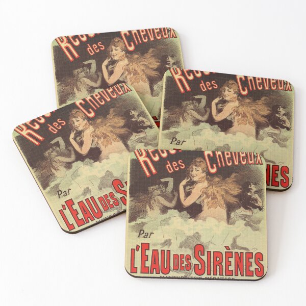 Item preview, Vintage 1890s Mermaid French Hair Dye ad by Cheret designed and sold by aapshop.