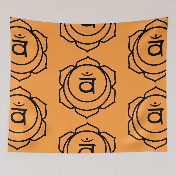 Item preview, The Sacral Chakra Svadishthana orange Yoga Reiki Meditation Symbols designed and sold by Michallandsberg.
