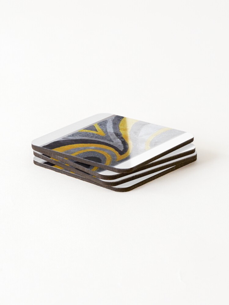 Thumbnail 4 of 5, Coasters (Set of 4), Waved design designed and sold by Rimscollection.