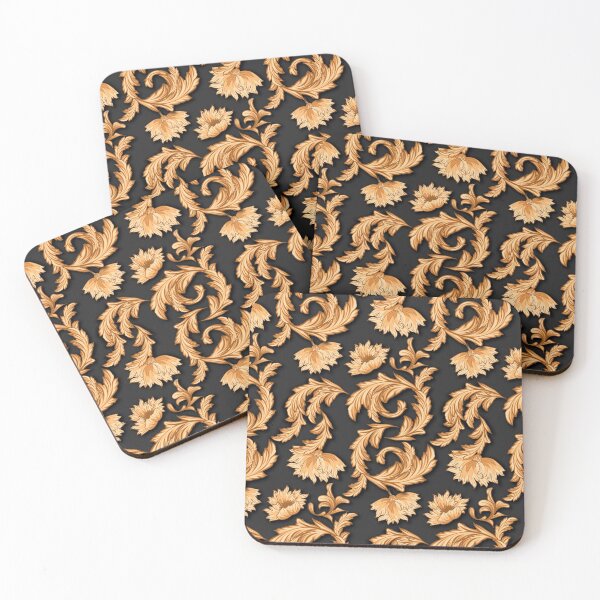 Item preview, Gold elegant ornamental flowers designed and sold by Trendy Store.