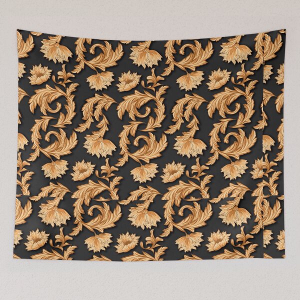 Item preview, Gold elegant ornamental flowers designed and sold by Trendy Store.