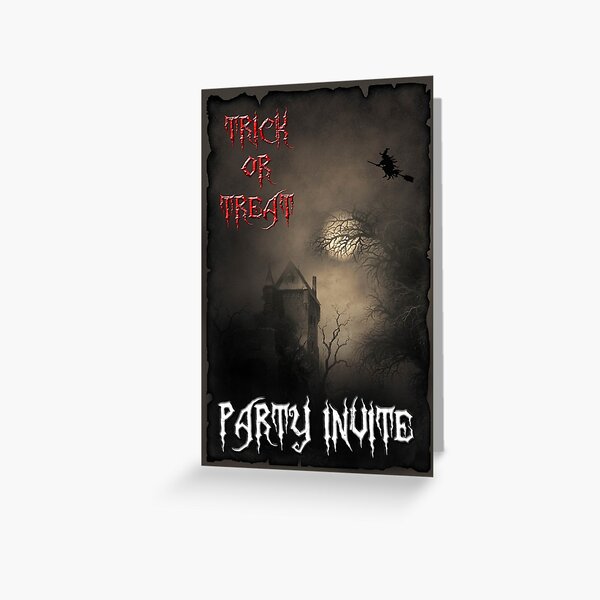 Trick or Treat Party Invite Greeting Card
