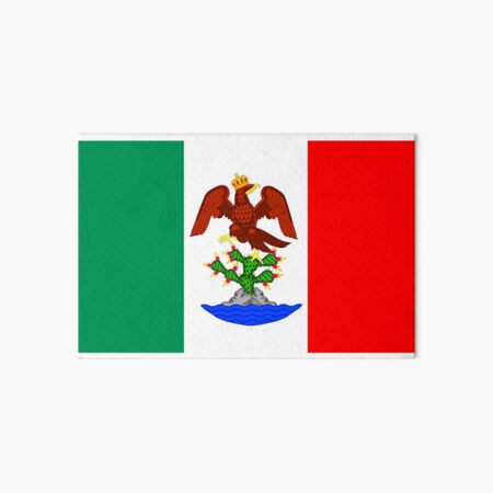 Lámina rígida «Orgullo Hispano Latino Bandera del Segundo Imperio Mexicano  con Aguila y Cactus» de possibilitees | Redbubble